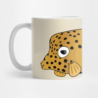 Yellow boxfish cartoon illustration Mug